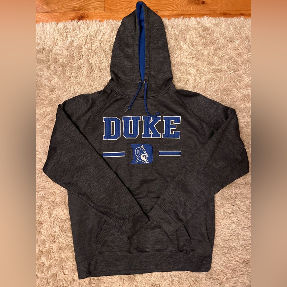 Duke Gray Hoodie with Blue Accents